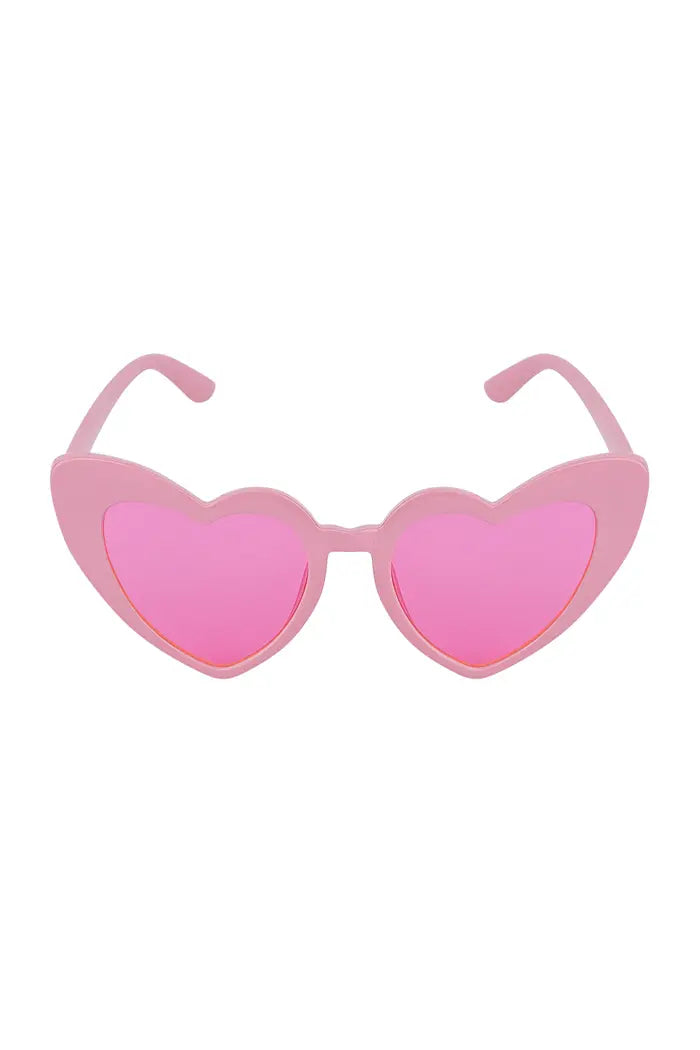 The Edit Oversized Pink Heart Shaped Sunglasses