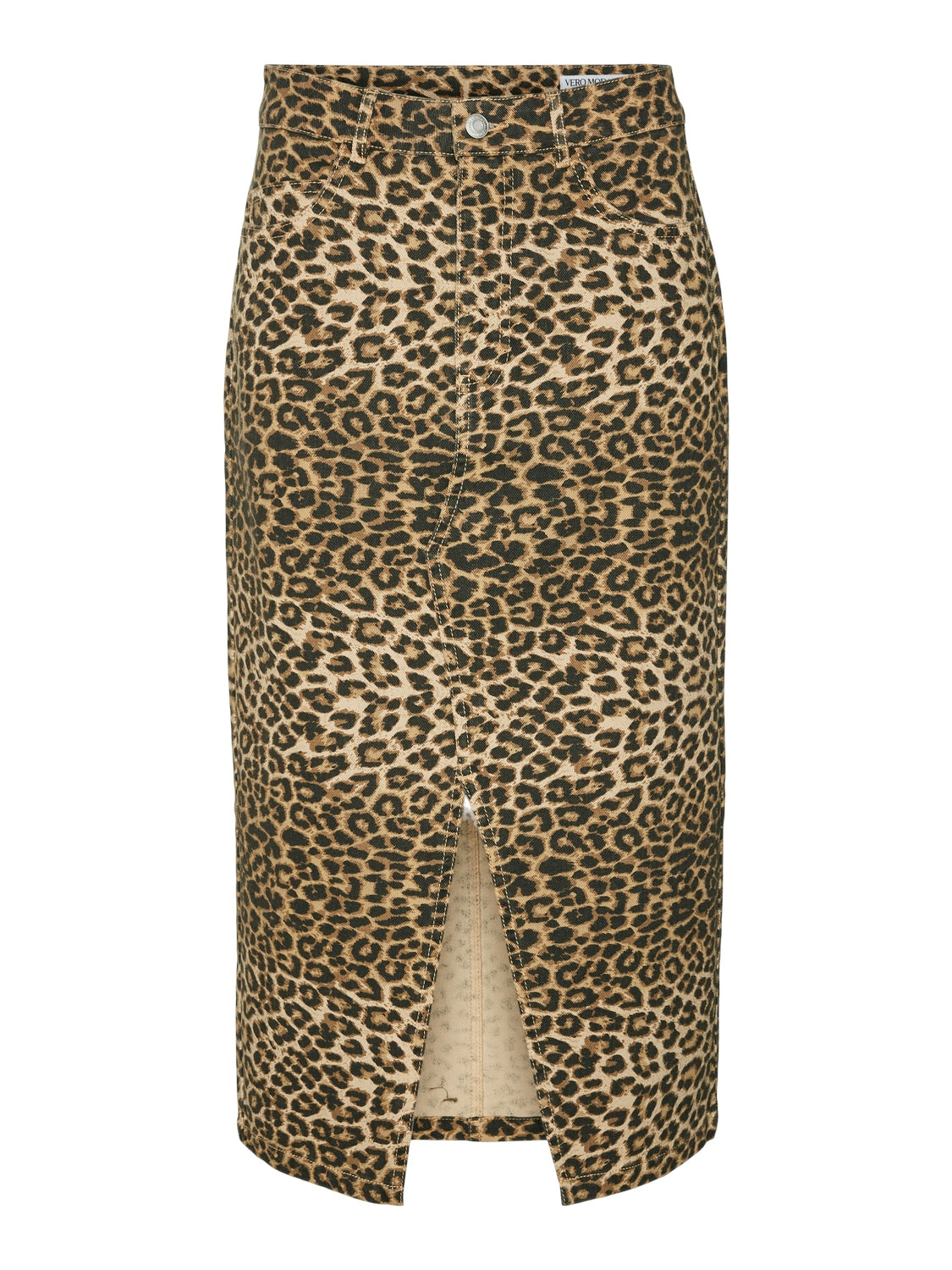 Cheetah print denim skirt hotsell