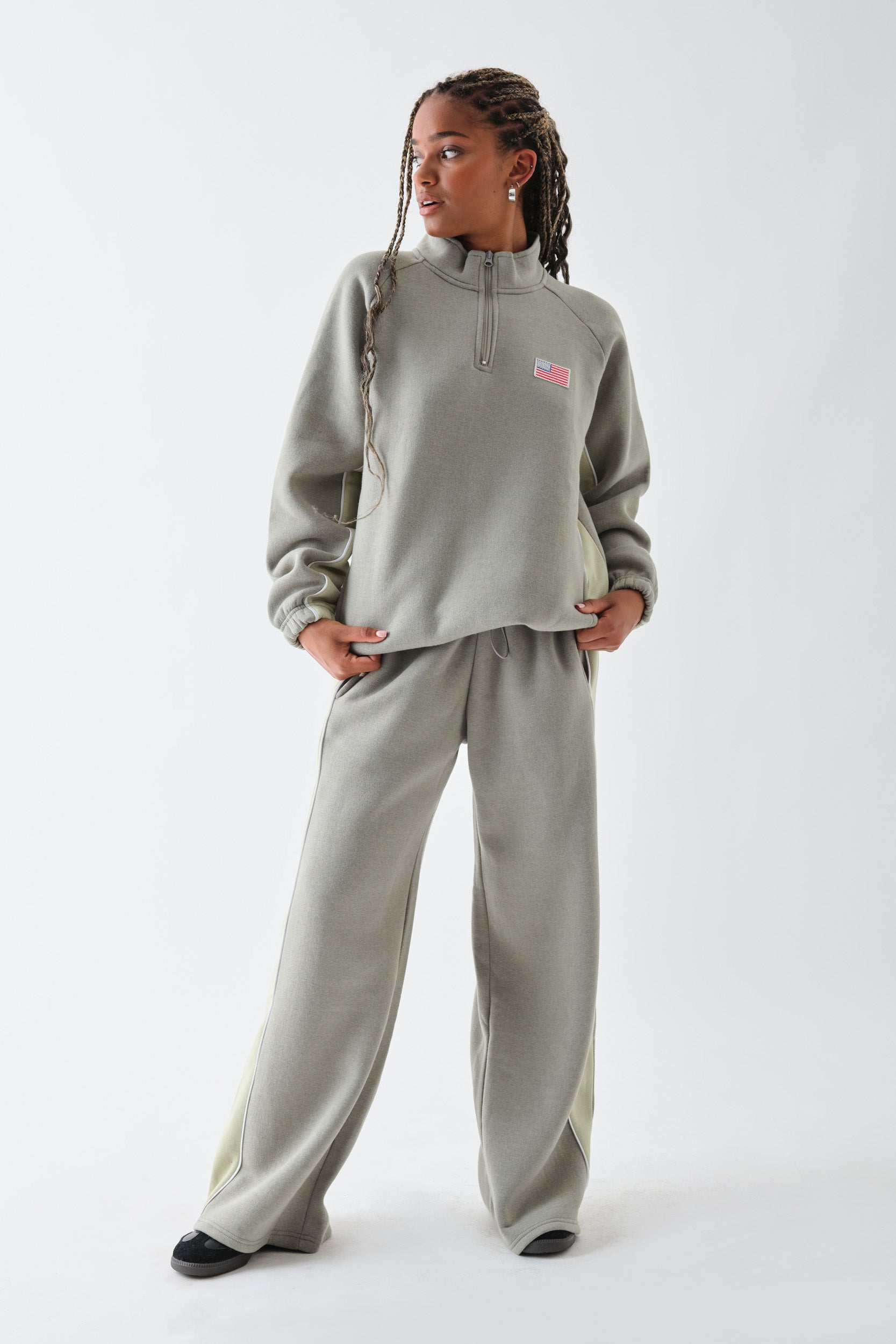 Womens sage green joggers hot sale