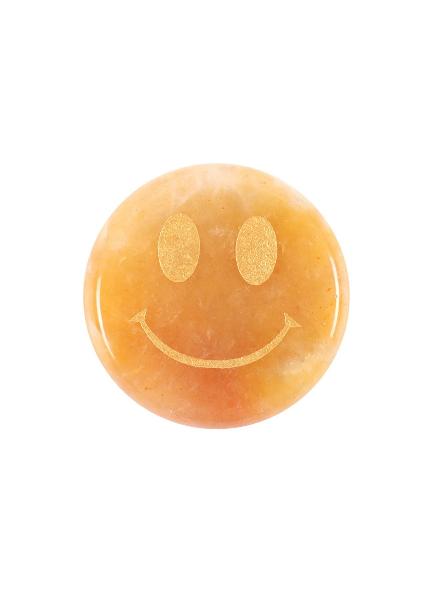 Something Different - Be Brave Yellow Jade Smiley Face Crystal