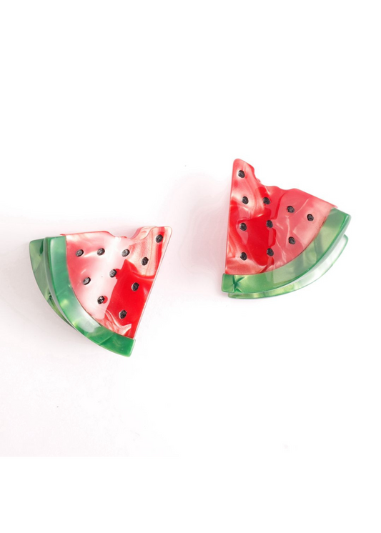 The Edit - Mini Watermelon Hair Claw Duo