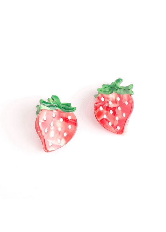 The Edit - Mini Strawberry Hair Claw Duo