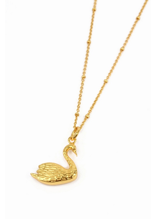 My Doris - Gold Charm Swan Necklace