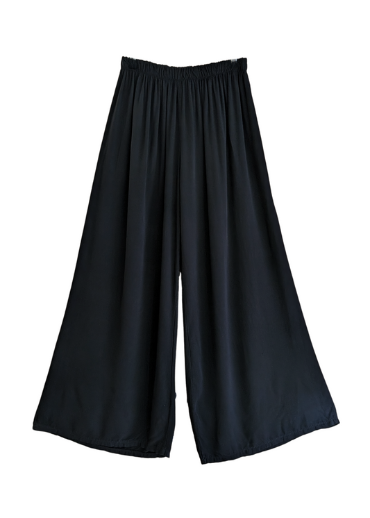 The Edit - Black Wide Leg Trousers with Elasticated Waist