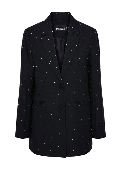 Pieces - Black Blazer with Rhinestones