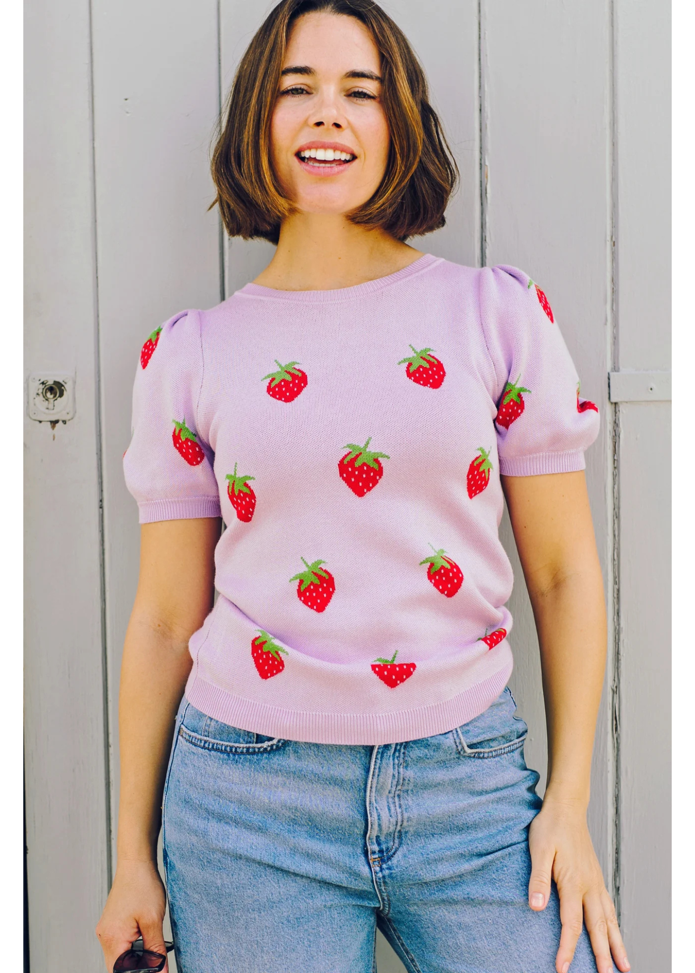 Sugarhill Brighton - Dominique Strawberry Knit Top