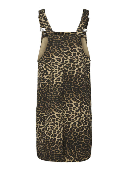 Pieces - Leopard Print Pinafore Dress