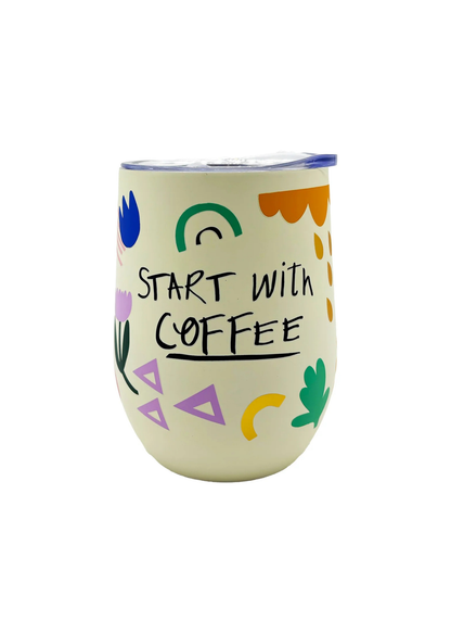 House of Disaster - Small Talk Travel Mug 'Start with Coffee'