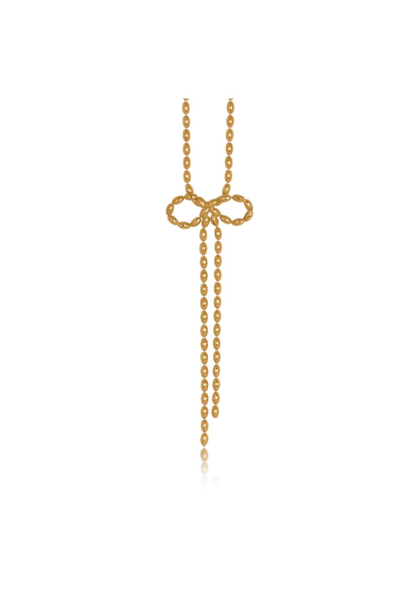 Big Metal London - Marina Bow Chain Necklace in Gold