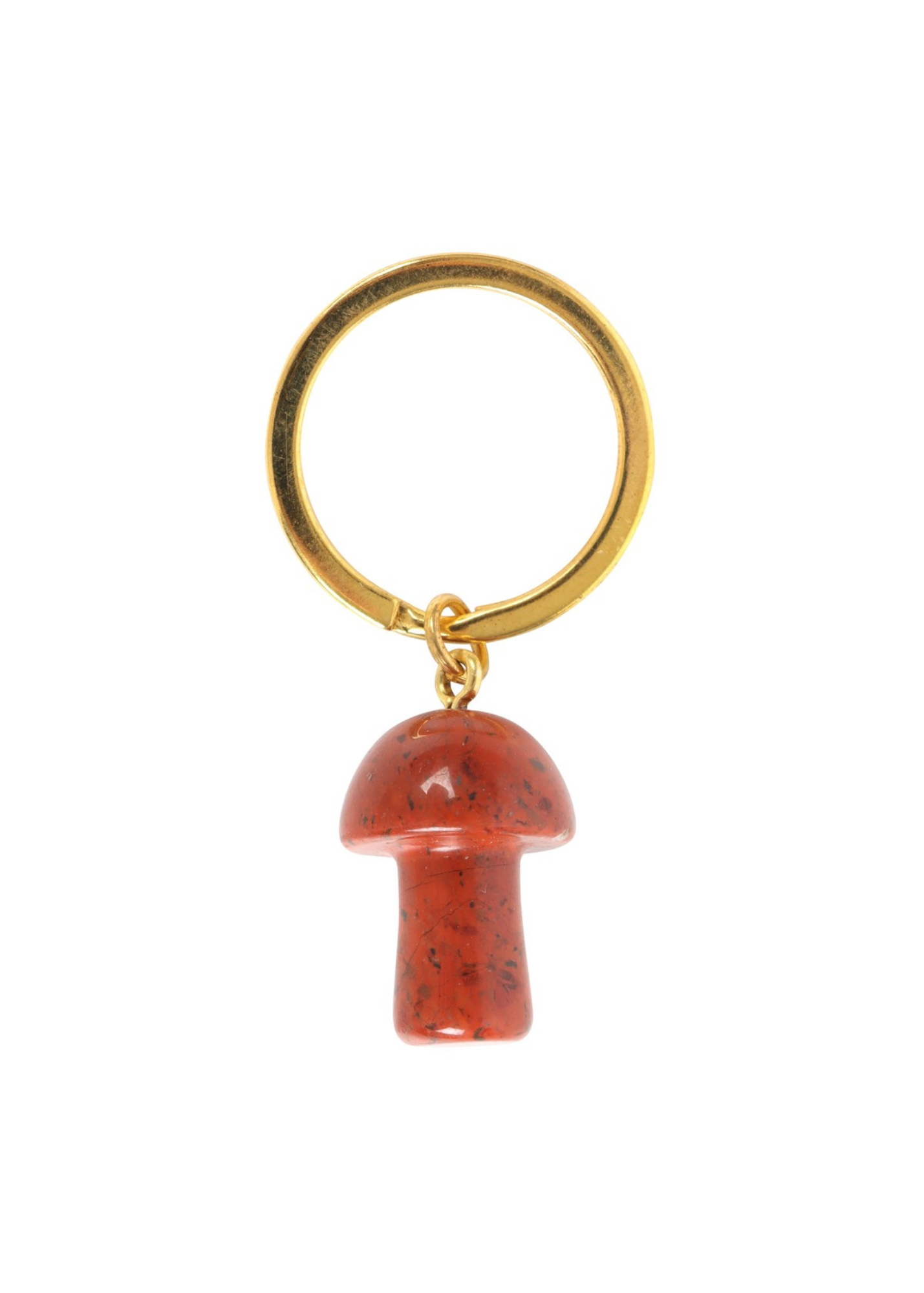 Something Different - Red Jasper Crystal Mushroom Keyring