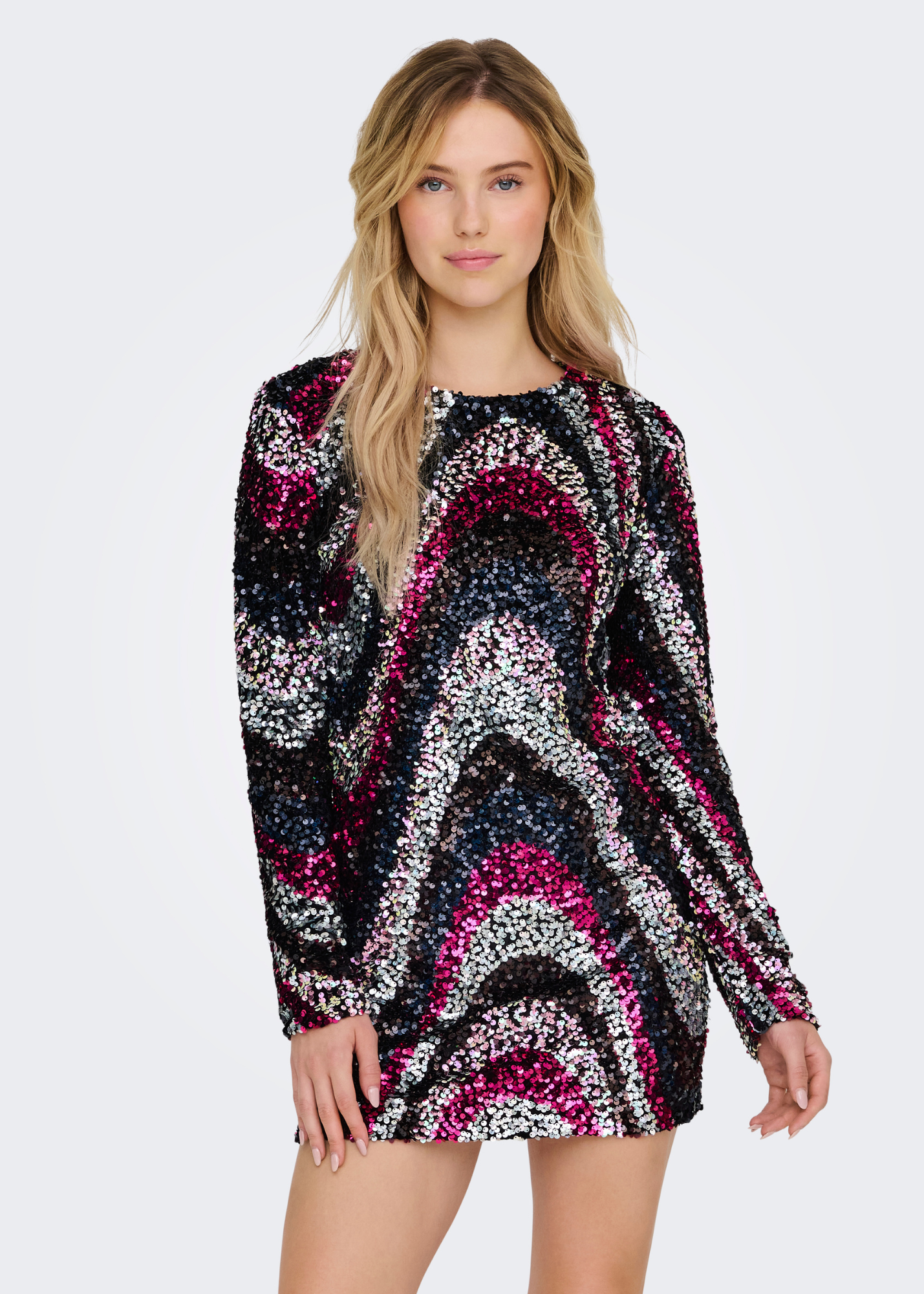 Only - Multicoloured Sequin Wave Mini Dress