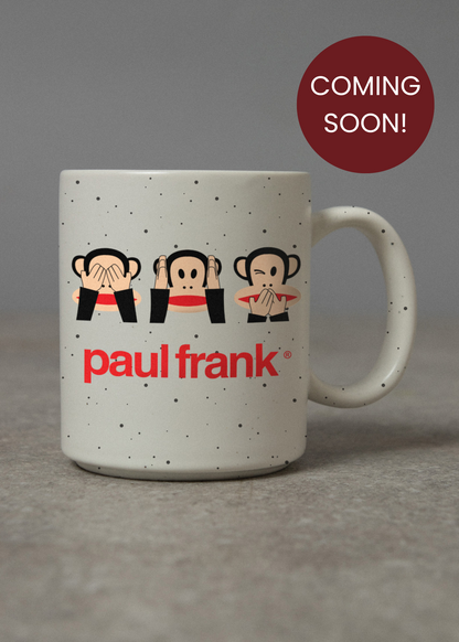 Daisy Street x Paul Frank - White Speckle See / Hear / Speak No Evil Julius Mug