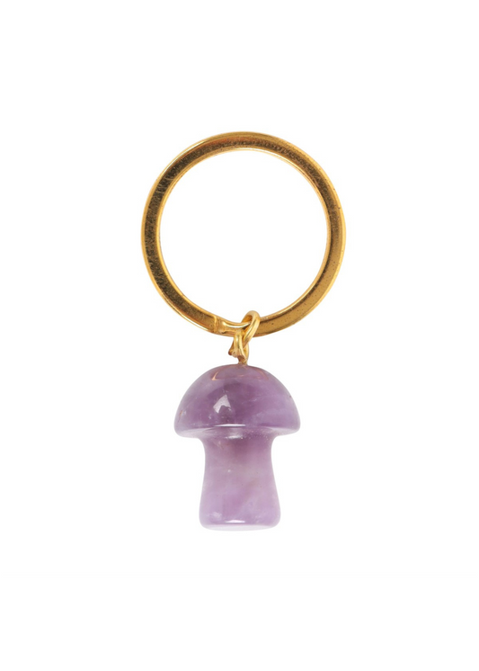 Something Different - Amethyst Crystal Mushroom Keyring