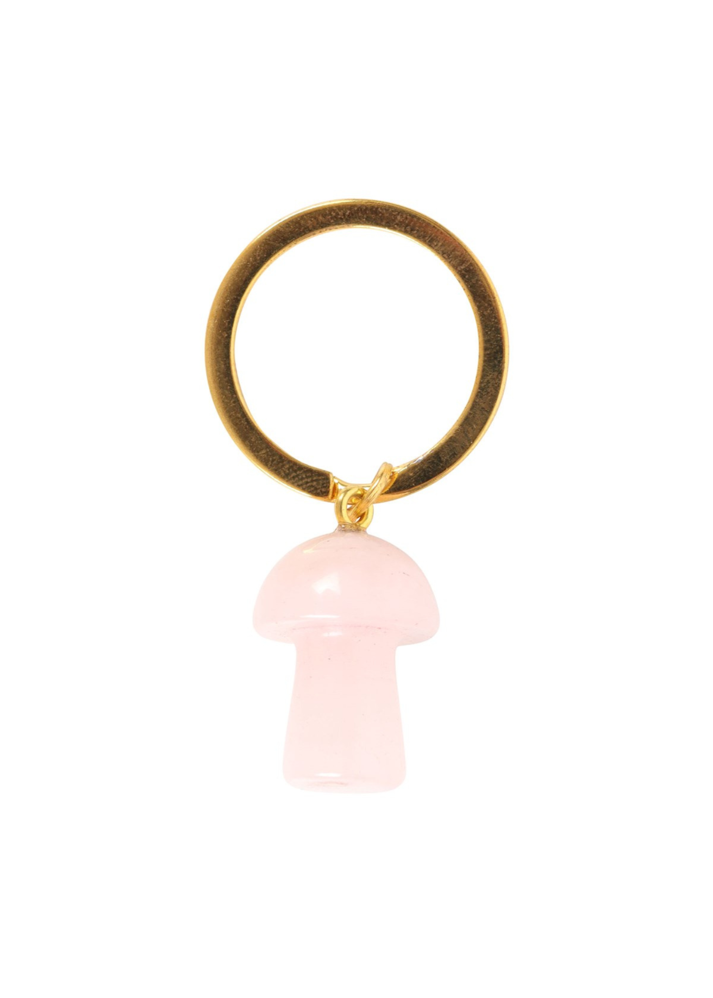 Something Different - Rose Quartz Crystal Mushroom Keyring