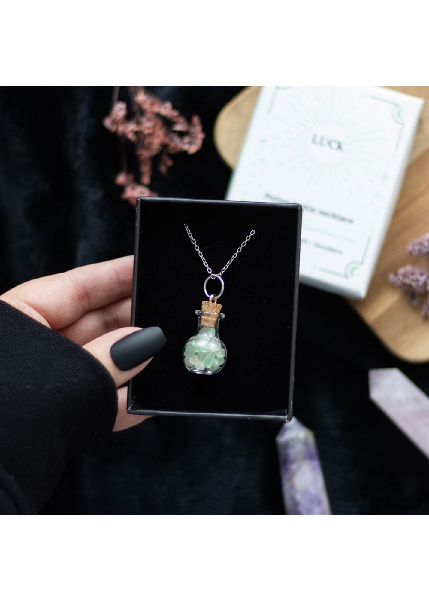 Something Different - Luck Potion Green Aventurine Crystal Chip Necklace