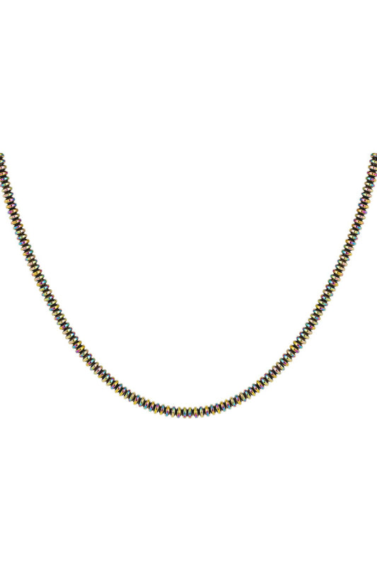 The Edit - Iridescent Hematite Beaded Necklace