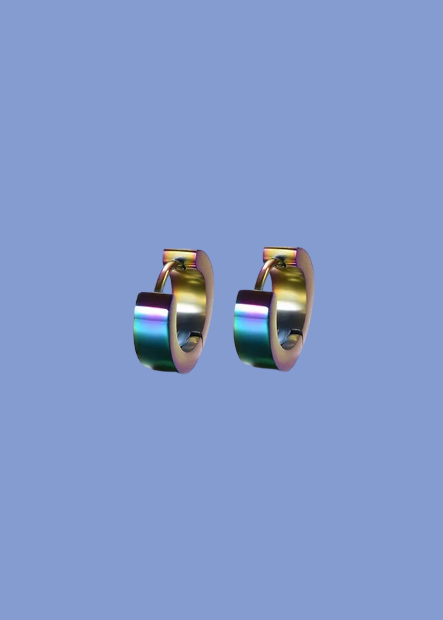 The Edit - Iridescent Stainless Steel Huggie Earrings