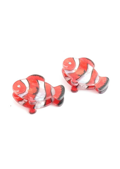 The Edit - Mini Clownfish Hair Claw Duo