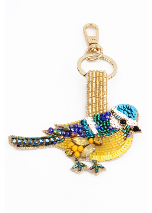 My Doris - Beaded Blue Tit Key ring