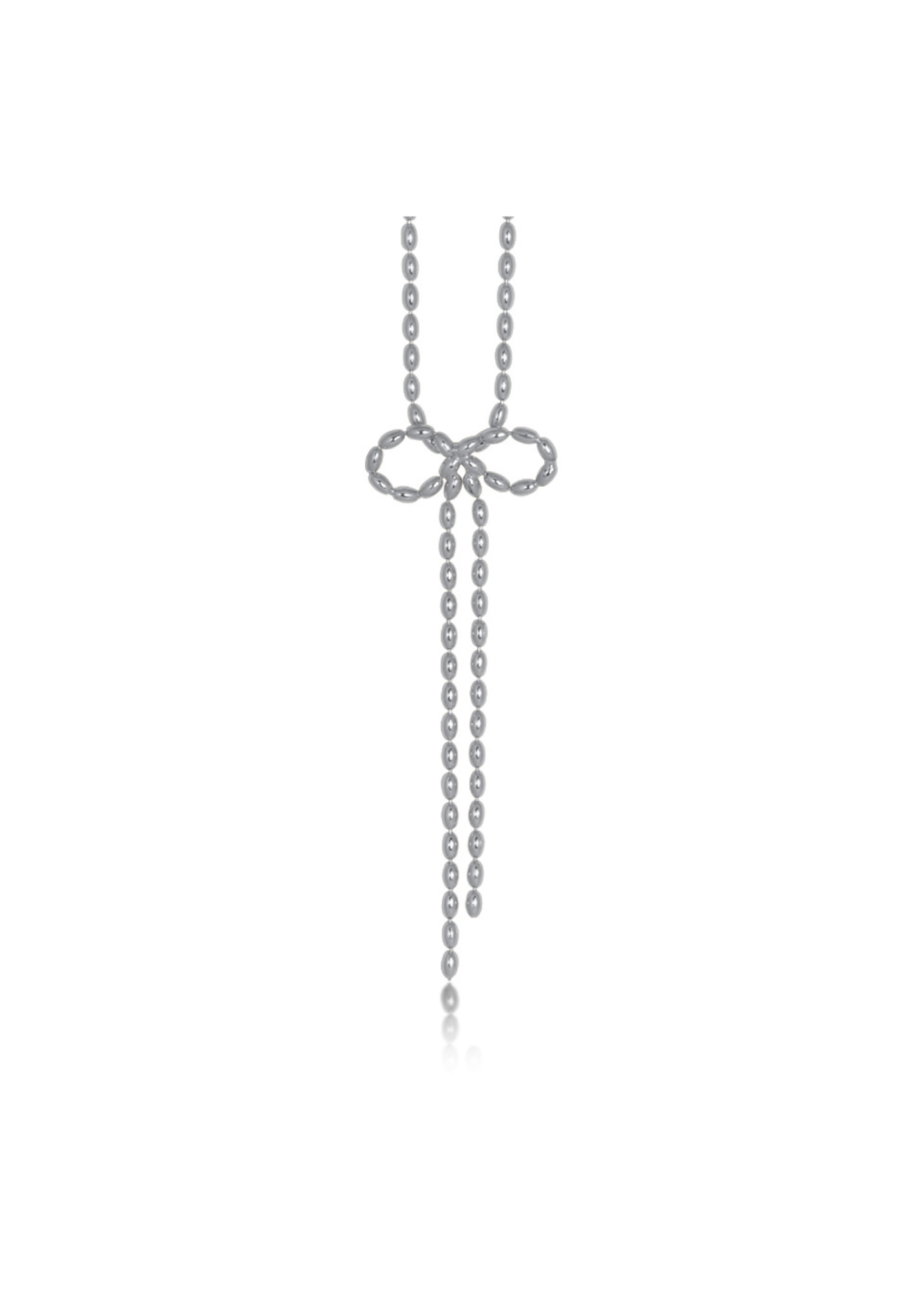 Big Metal London - Marina Bow Chain Necklace in Silver