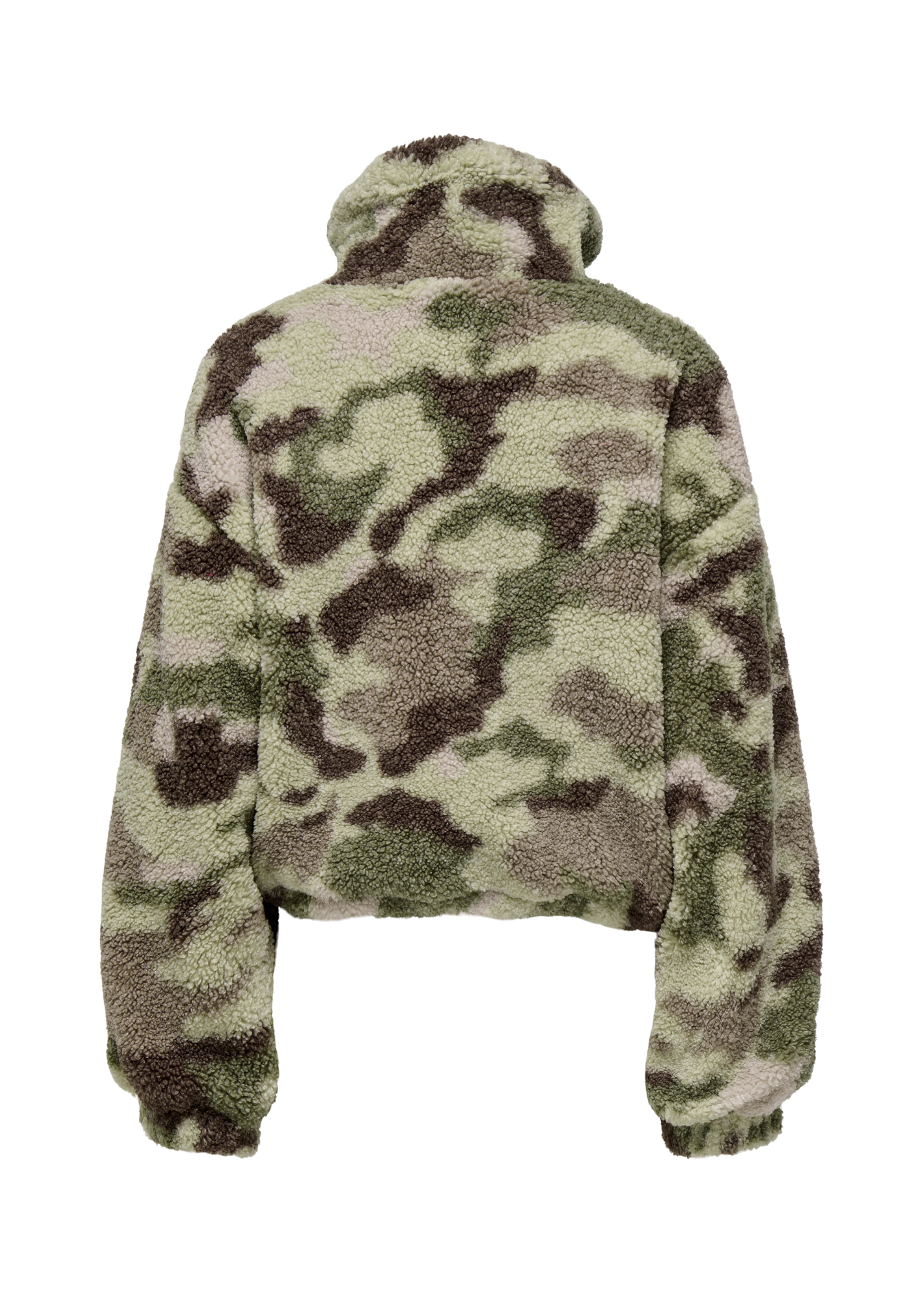 Only - Camo Teddy Fleece Zip Jacket