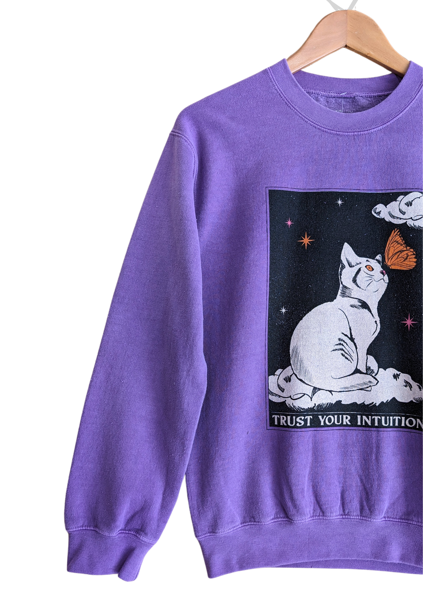 Daisy Street - Violet Trust Your Intuition Cat Sweater
