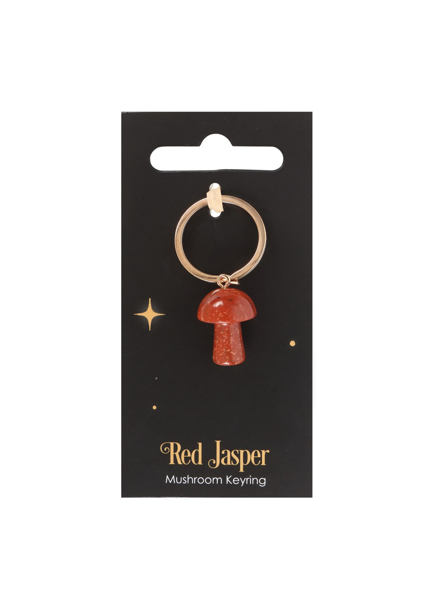 Something Different - Red Jasper Crystal Mushroom Keyring