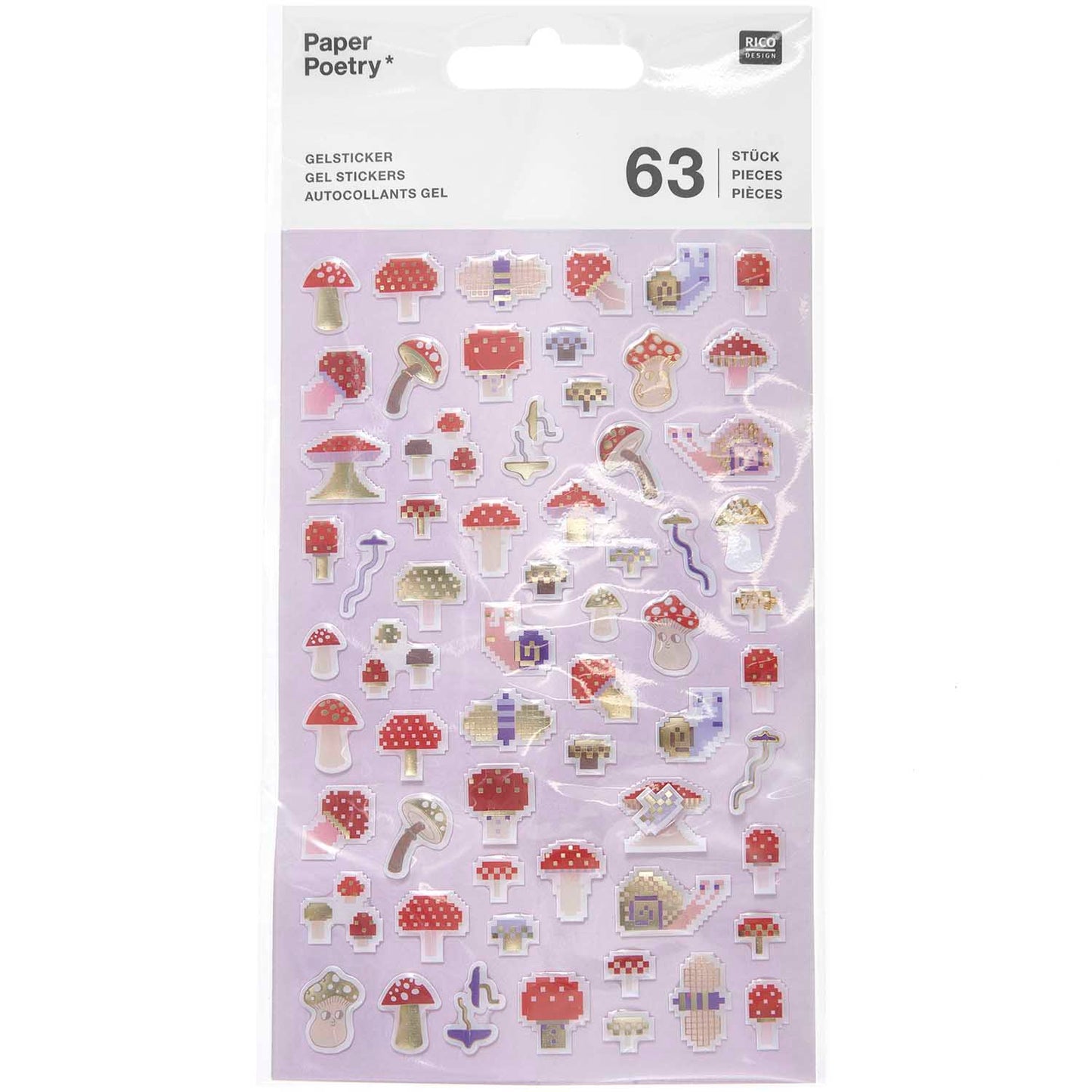 Rico Design - Mushroom Gel Sticker Sheet