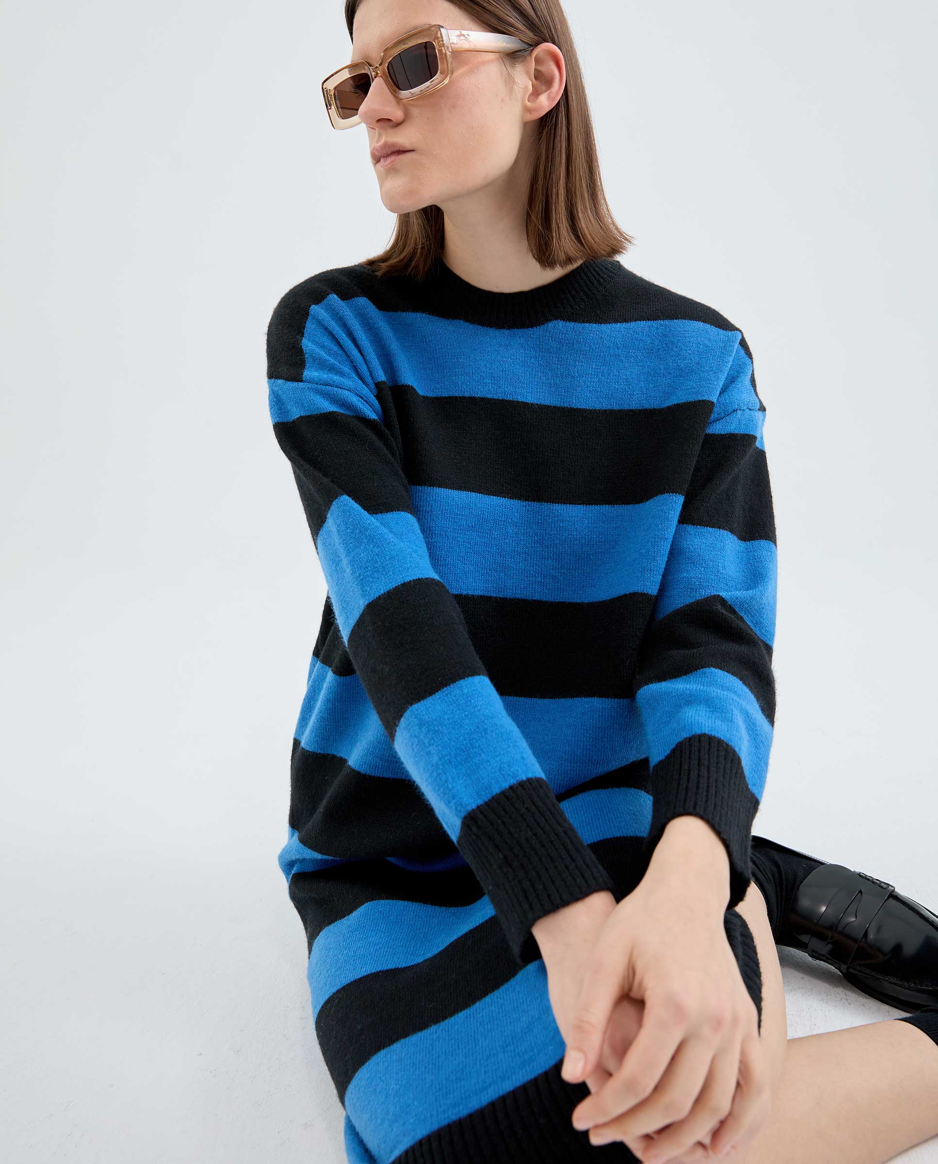 Blue and black jumper hot sale