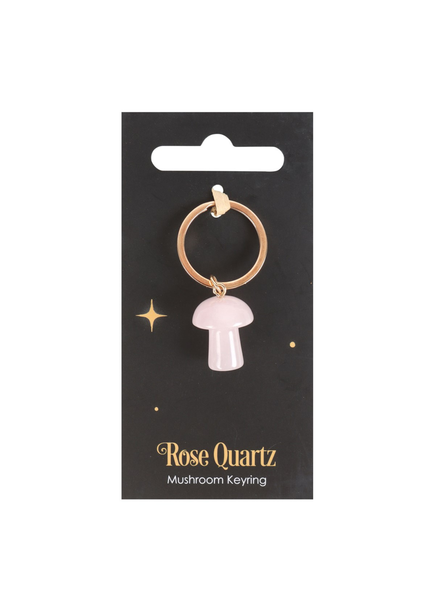 Something Different - Rose Quartz Crystal Mushroom Keyring