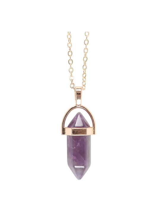 Something Different - Amethyst Crystal Pendant Necklace