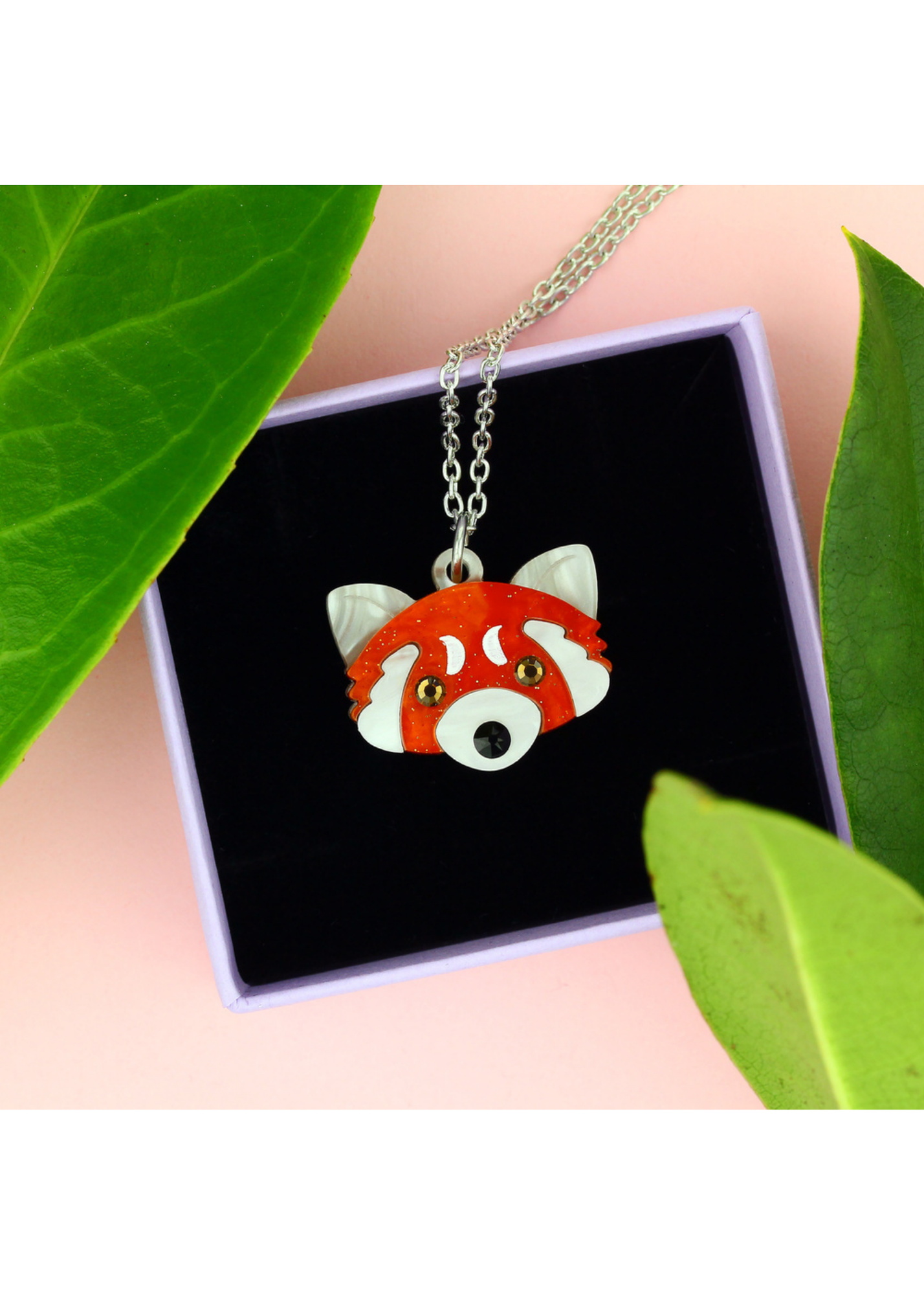 Little Moose - Red Panda Charm Necklace