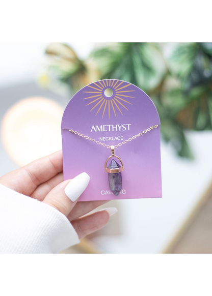 Something Different - Amethyst Crystal Pendant Necklace