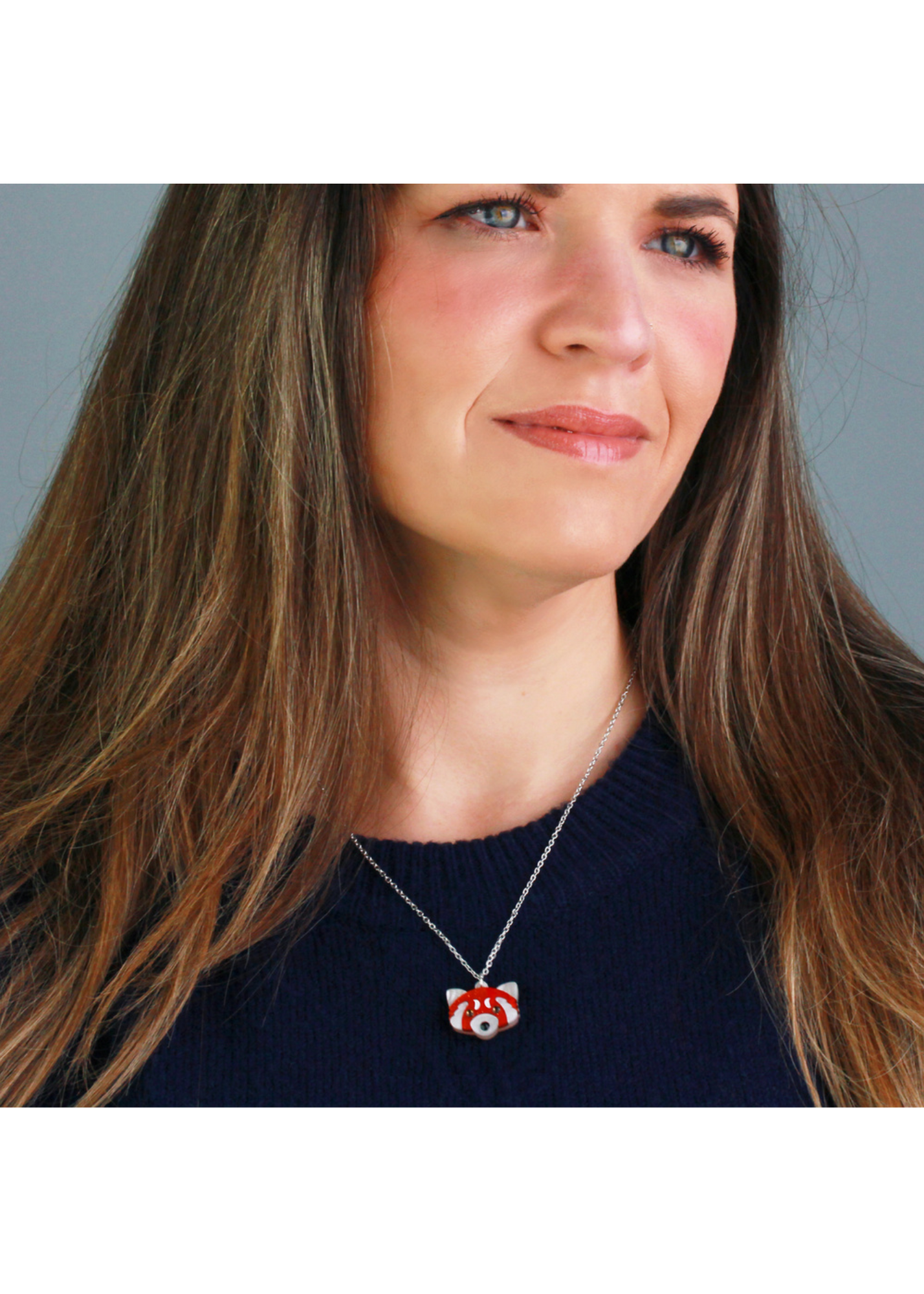 Little Moose - Red Panda Charm Necklace