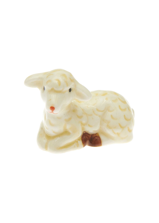 Rico Design -Porcelain Laying Lamb Trinket Figure