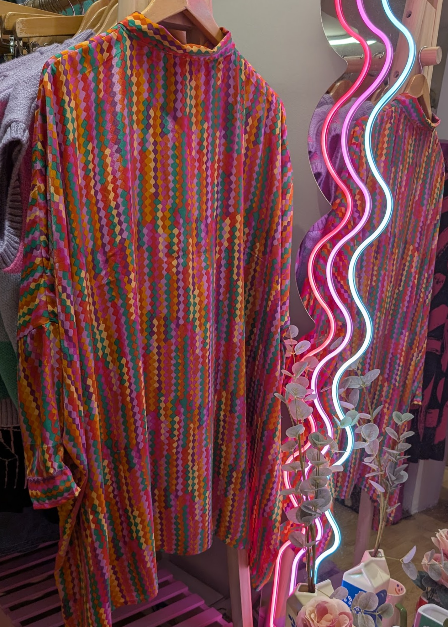 The Edit - Rainbow Wave Oversized Shirt