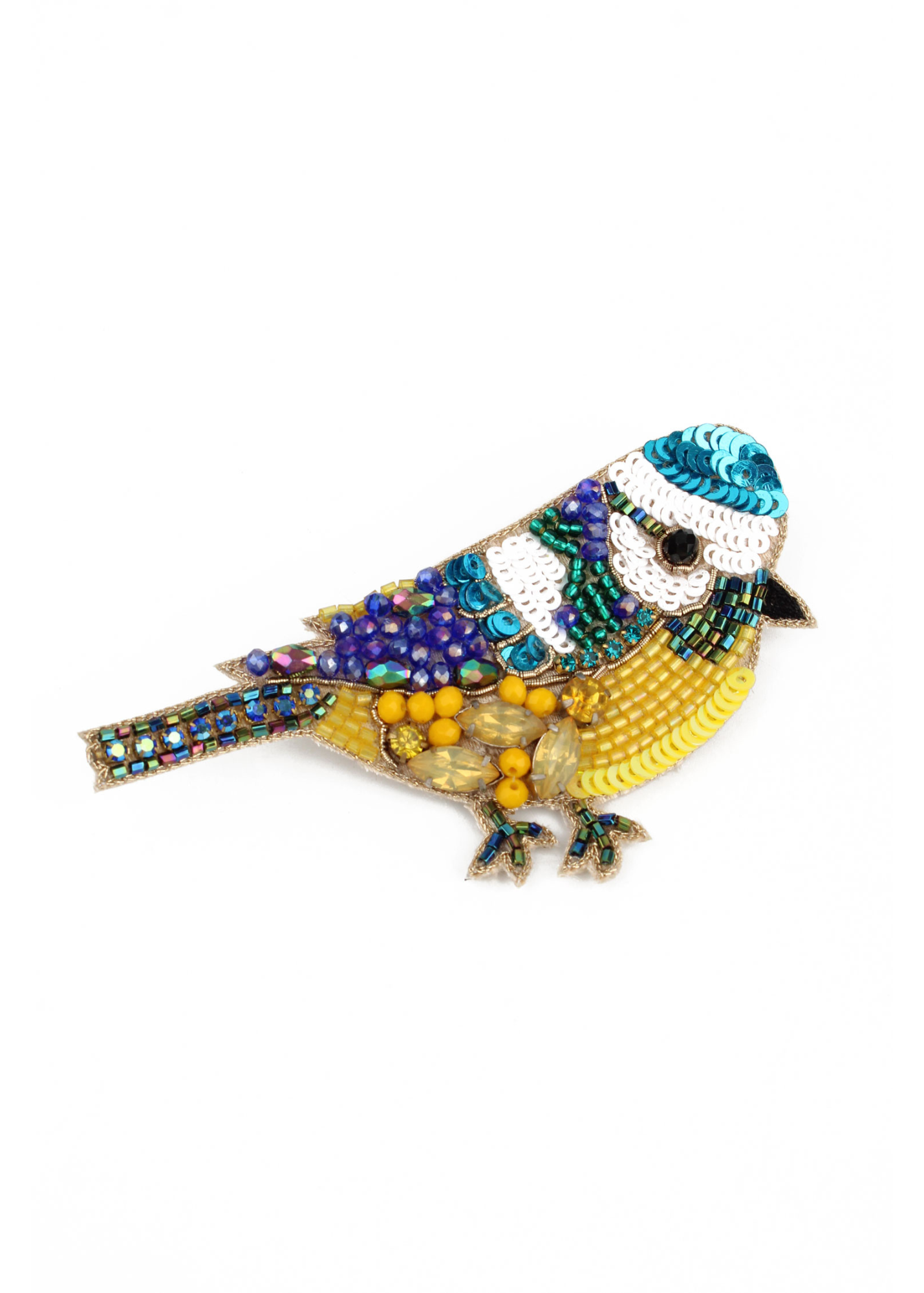 My Doris - Beaded Blue Tit Brooch