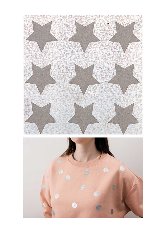 Rico Design - Iron-on Iridescent Star Transfers for Fabric