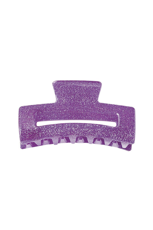 The Edit - Glitter Hair Claw in Purple