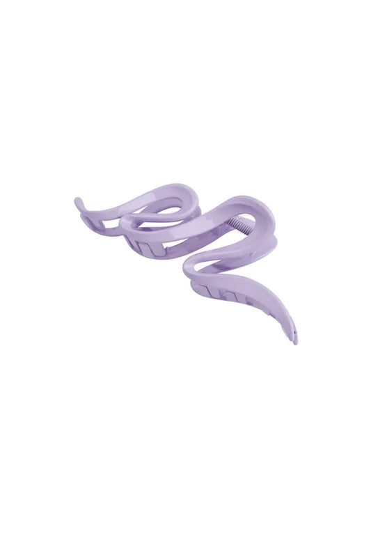The Edit - Large Curl Hair Claw in Purple