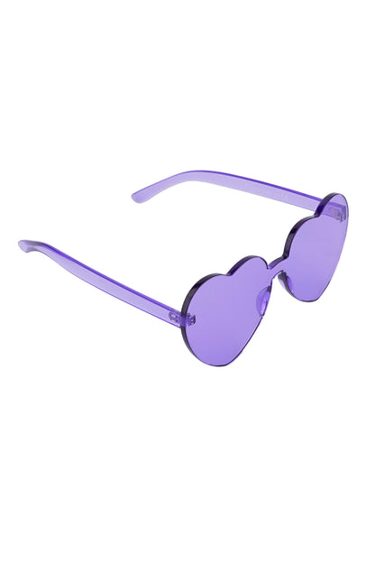 The Edit - Violet Heart Shaped Sunglasses