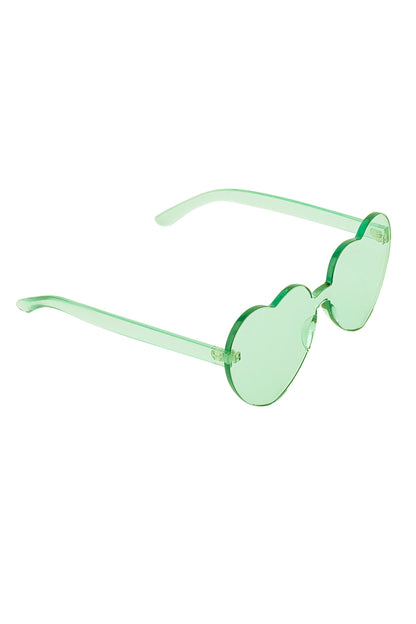 The Edit -  Green Heart Shaped Sunglasses