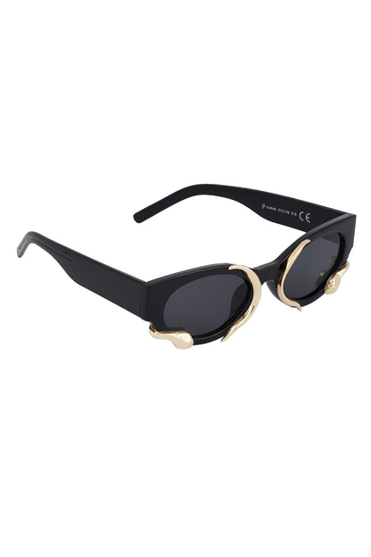 The Edit - Black Framed Snake Sunglasses