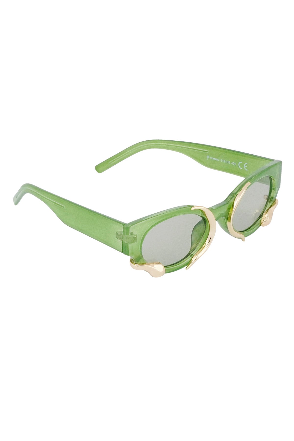 The Edit - Green Framed Snake Sunglasses