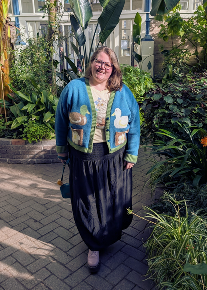 Home of Rainbows - Fluffy Duck Knit Cardigan