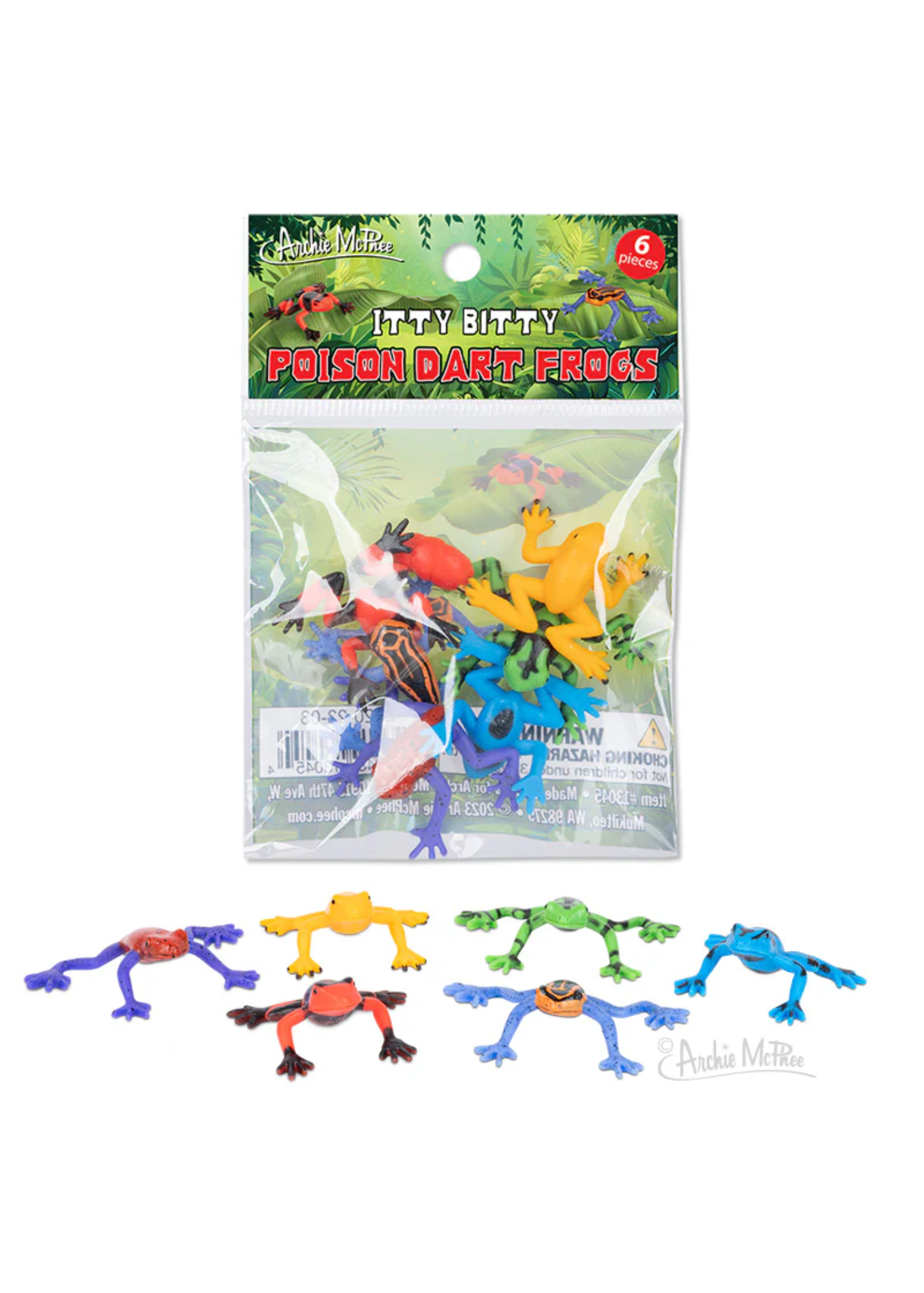 Archie McPhee - Itty Bitty Poison Dart Frogs (bag of 6)