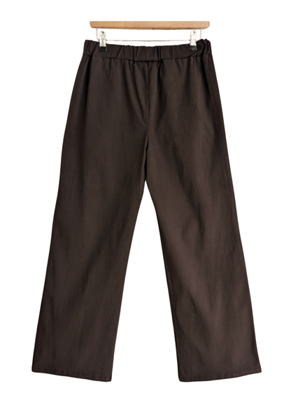 The Edit - Super Stretch Brown Wide Leg Trousers