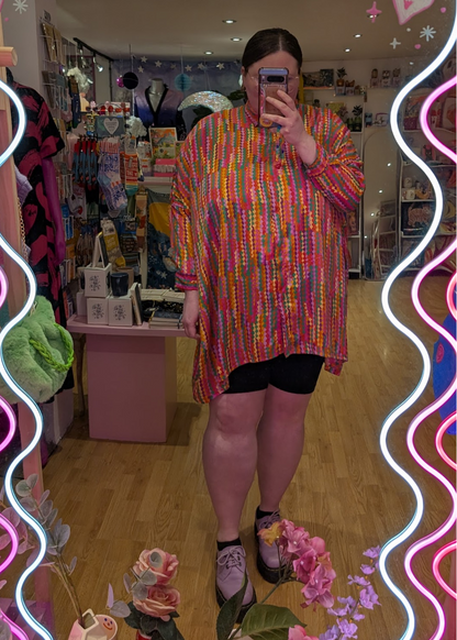 The Edit - Rainbow Wave Oversized Shirt