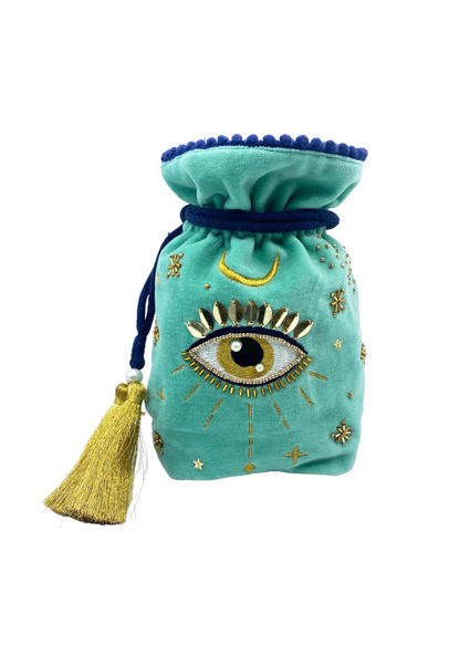 House of Disaster - Glimmer Evil Eye Drawstring Pouch