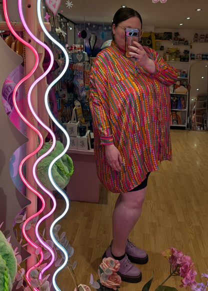 The Edit - Rainbow Wave Oversized Shirt